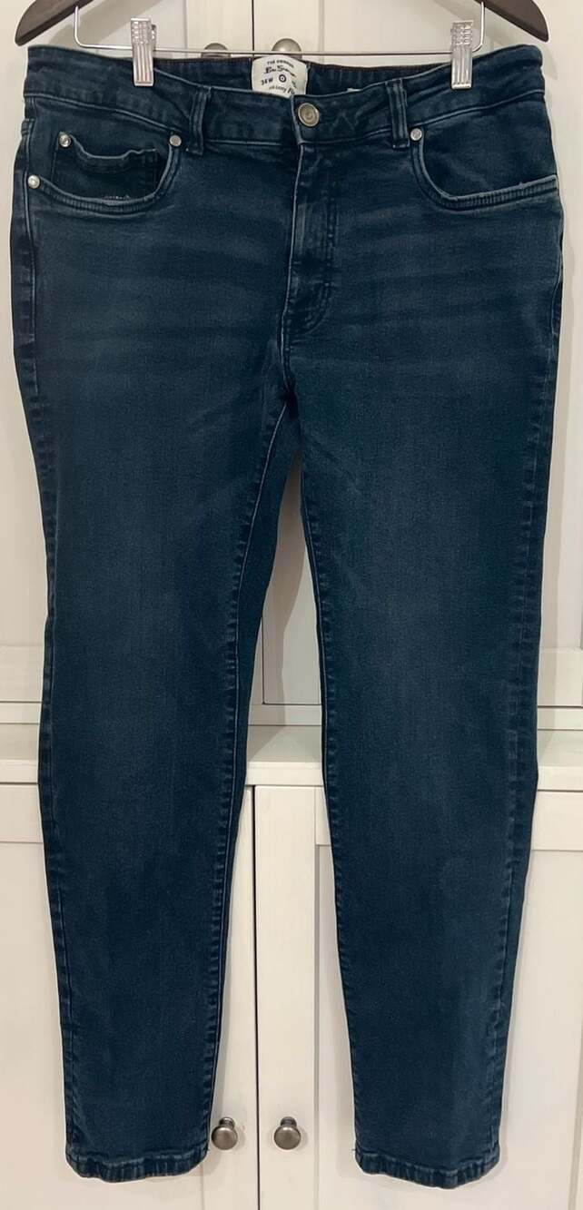 Ben Sherman Men's Skinny Fit Stretch Indigo Denim Jeans Size 34x32